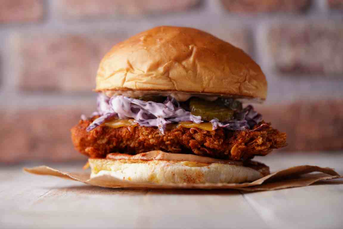 Nashville chicken burger